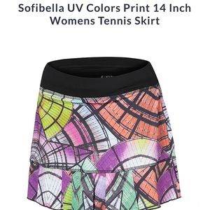 Sofibella Tennis Skirt- Cathedral pattern used only once Beautiful colors